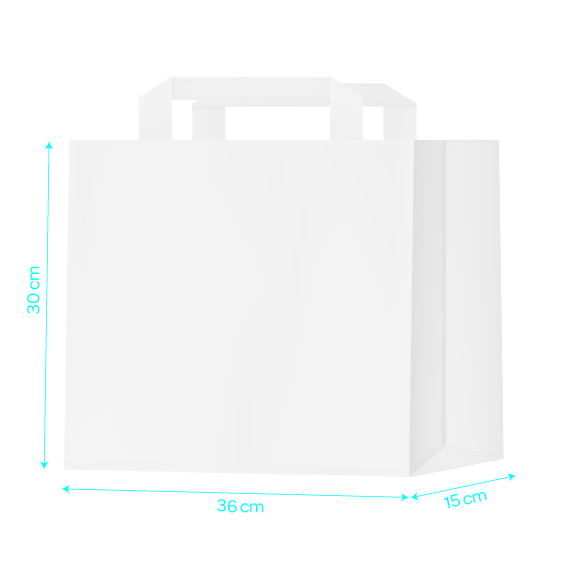 WHITE TAPE CARRIER 36x15x30cm X 300